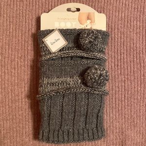Gray boot cuffs